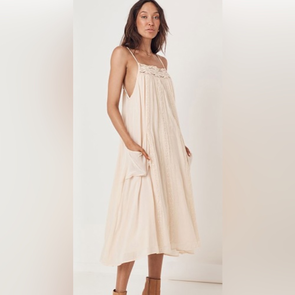 🌼Spell & The Gypsy Harmony Strappy Dress Porcelain